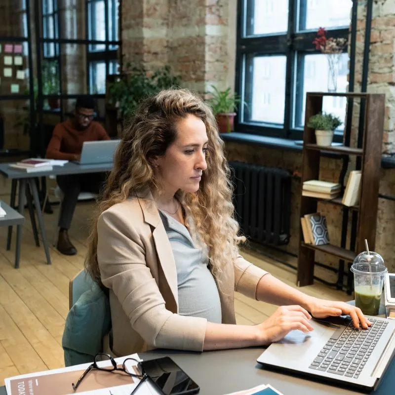 Expert accountant for day traders analyzing trading data on computer in contemporary workspace
