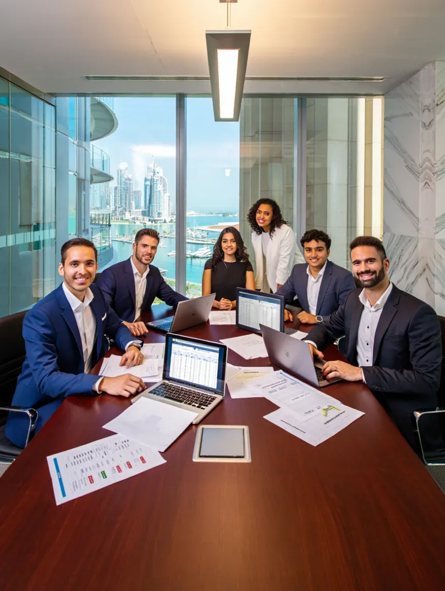 Dubai rxports team working on audit