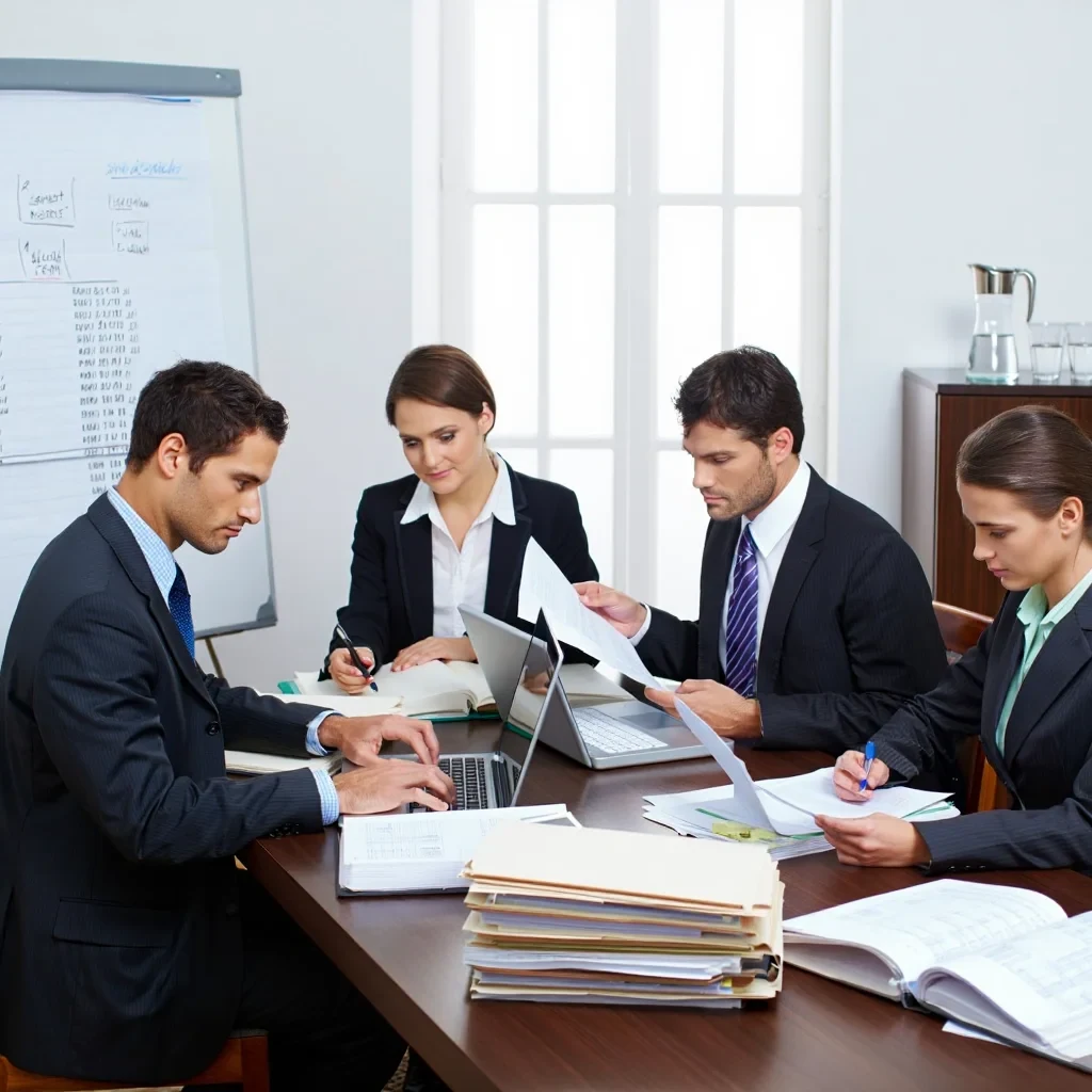Forensic Auditsn team working