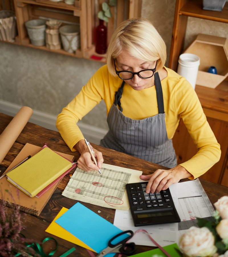 Mature Woman Accounting